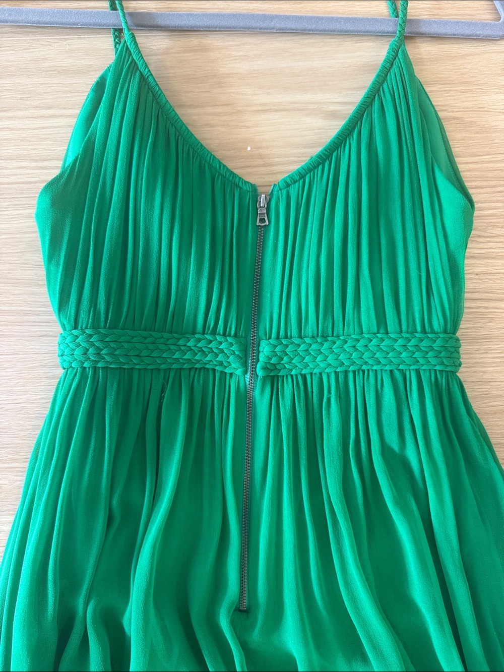Alice + Olivia Emerald Green Spaghetti Strap Maxi Dress - Picture 4 of 5